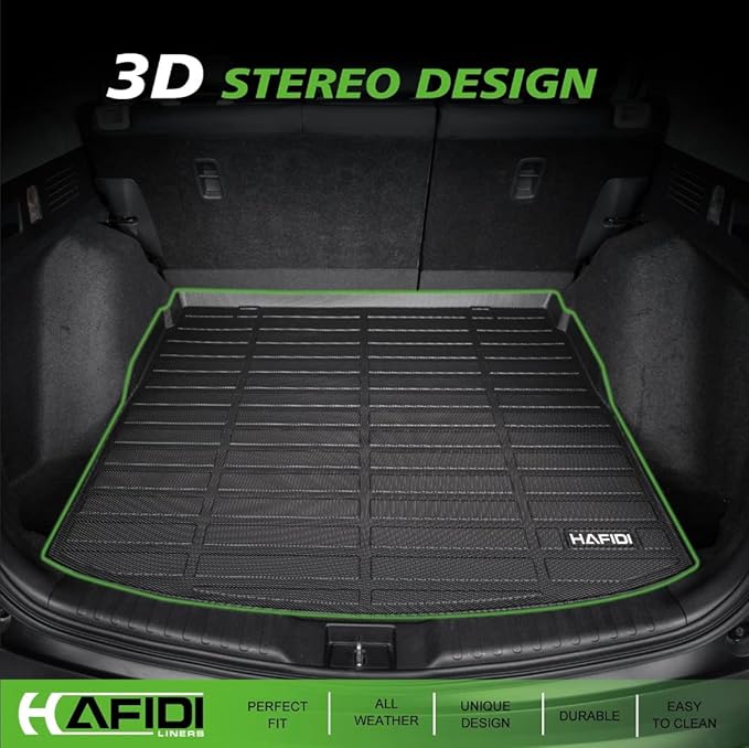 HAFIDI® Floor Mats & Cargo Liner Set Fit for 2015-2025 2026 Ford Edge All Weather Protection TPE Automotive Full Set Floor Liners Custom Accessories -Black