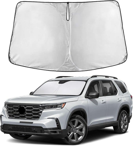 Autovir Windshield Sun Shade Fit for 2016-2024 2025 2026 Honda Pilot Sun Shade, Front Window Sun Visor, UV Protection, Heat Blocker, Foldable Car Accessories