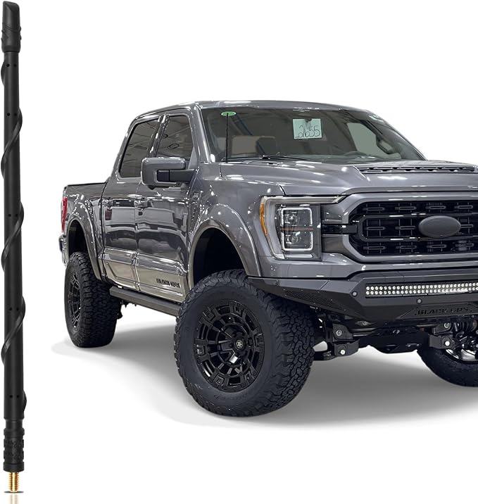 KSaAuto Antenna for 2009-2026 Ford F150, 2017-2026 F250 F350, Ford F-150 Truck Short Antenna 13 Inch, F 150 Car Radio FM AM Reception, Black, KF-2