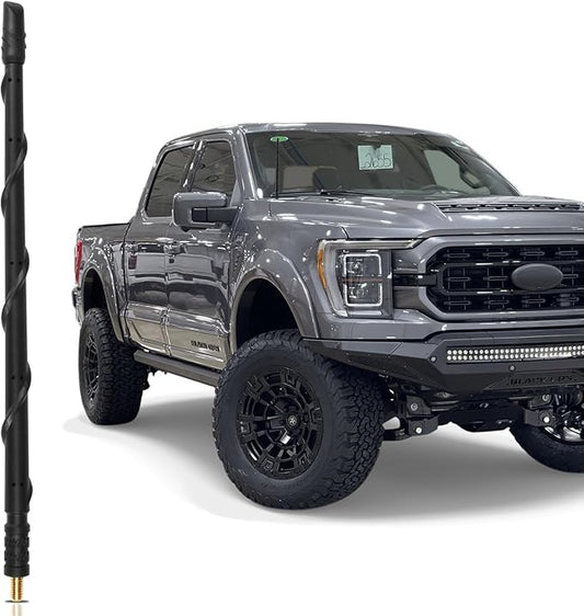 KSaAuto Antenna for 2009-2026 Ford F150, 2017-2026 F250 F350, Ford F-150 Truck Short Antenna 13 Inch, F 150 Car Radio FM AM Reception, Black, KF-2