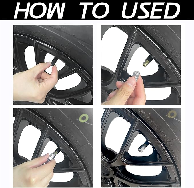 JUSTTOP Car Tire Valve Stem Caps, 12pcs Air Caps Cover, Universal for Cars, SUVs, Bike, Trucks and Motorcycles-Silver