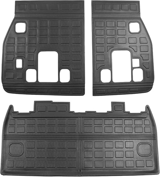 powoq Cargo Mat Compatible with 2022-2026 Kia Carnival Cargo Liner Rear Backrest Mat All Season Protection Replacement for 2022-2024 2025 2026 Kia Carnival Accessories (Trunk Mat+Backrest Mats)