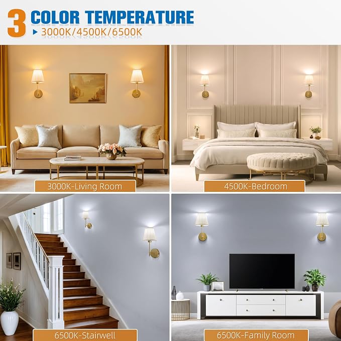 NIORSUN 14.5 inch Battery Operated Wall Sconce Set of 2,Beige Gold Rechargeable Wall Lights with 10400mAh Dimmable Bulbs and Remote,10 Colors Wireless Wall Lamps for Bedroom Living Room