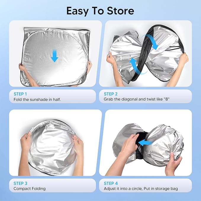 KUST Windshield Sun Shade for Nissan Sentra 2007-2012 Accessories Custom Fit Sunshade Foldable Window Sun Visor Protector Blocks UV Rays Keep Your Car Cooler