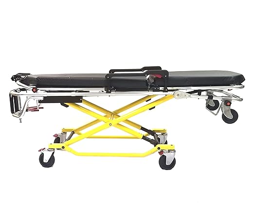 MS3C-PRO X Commercial X Frame Multi-Height EMS Stretcher with Vehicle Side Lock Mount Included, Weight Capacity 550 lbs