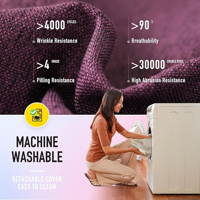 SUNROX Cooling Gel Memory Foam Chair Cushions, 2.6" Thick U-Shaped Dual-Layer Comfort Dining Chair Pads, Non Slip Seat Cushion with Ties for Indoor Kitchen Office 17"x16" Set of 8, Dusty Lavender