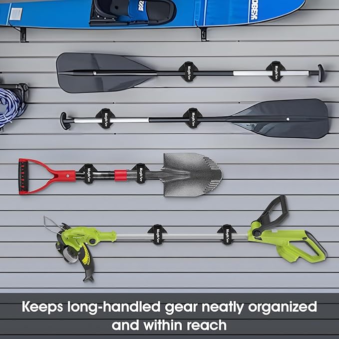 4 Pack Heavy Duty Magnetic Shovel Holder for Truck with Adjustable Strap, No-Drill Strong Magnet Mount Rack for Flag, Utility Tool, Axe, Stable Organizer for RV, Garage, Trailer, Cruise, ATV Storage