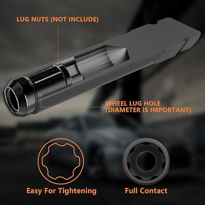 8Pcs Wheel Lock Removal Kit, Locking Lug Nut Master Key Set for Easily Removing Spline and Hex Style Aftermarket Wheel Lug Nuts, 5, 6, 7, 12 Spline and Spike Lug Nut Socket Key