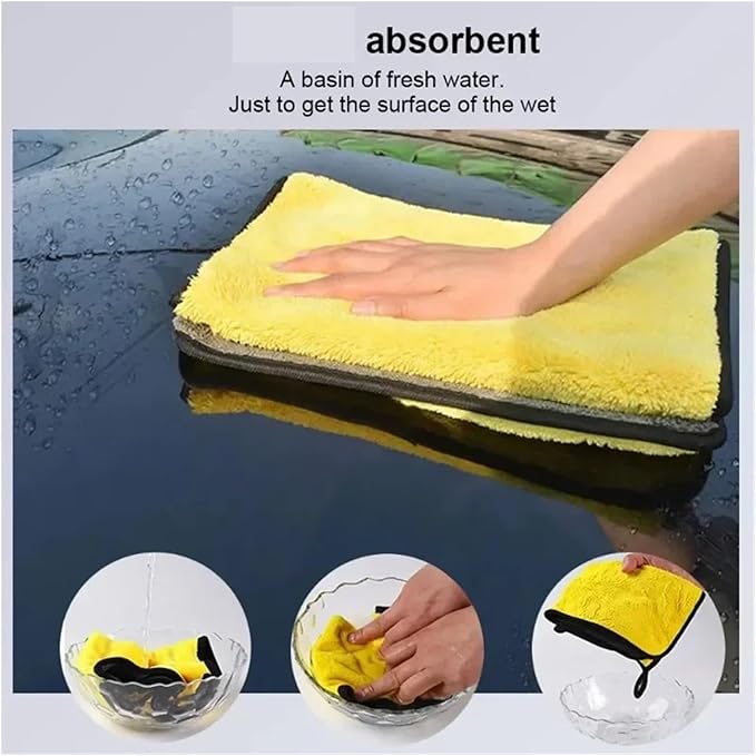 1/2/6PCS Microfiber Car Towel Set - Super Absorbent & Scratch-Free Detailing & Drying Cloths fit for Car Wash, Polishing, Glass and Interior Cleaning(2pc)