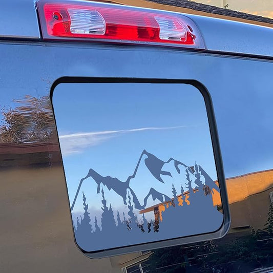 Xinghe for Ford F150 F250 F350 2015-2026, Rear Middle Window American Flag Decals, Matte Black USA Flag Decal for Truck Back Window, for Ford Raptor 2015-2026 Accessories