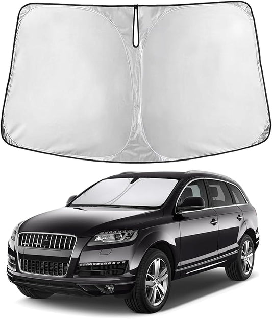EcoNour Windshield Sunshade Compatible for Audi Q7 2007-2013 2014 2015, Sun Visor for Front Windshield & Window Sun Shade Cover, UV Heat Blocker & Protector, Car Accessories