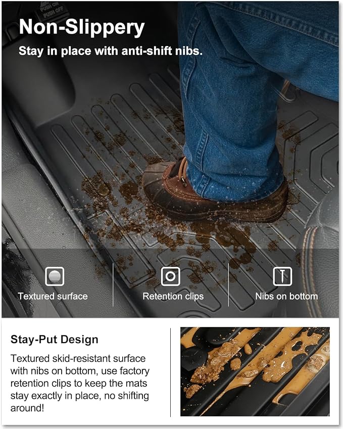 Kiwi Master Floor Mats for 2019-2026 Nissan Altima | Custom Fit, All Weather Car Mats, Heavy Duty TPE Floor Liners, Front & Rear 2 Row, Black