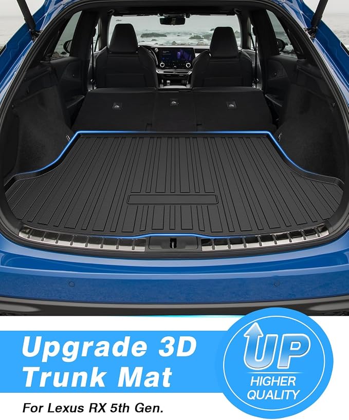 Powerty Trunk Mat for 2023 2024 2025 2026 Lexus RX RX350/RX350h/RX500h Accessories Cargo Mats TPO All Weather Cargo Liner Heavy-Duty Trunk Liners (Not for RX450h+)