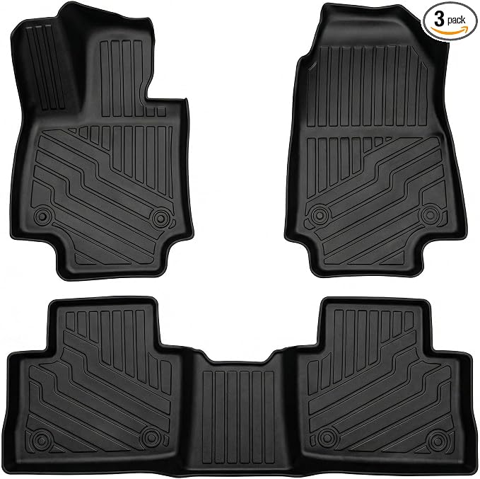RAV4 Floor Mats Compatible with 2025 2024 2023 2022 2021 2020 2019 Toyota RAV-4，All Weather Protection Waterproof Durable Anti-Slip Odorless Custom-fit TPE Floor Liner Front and Rear Row Set