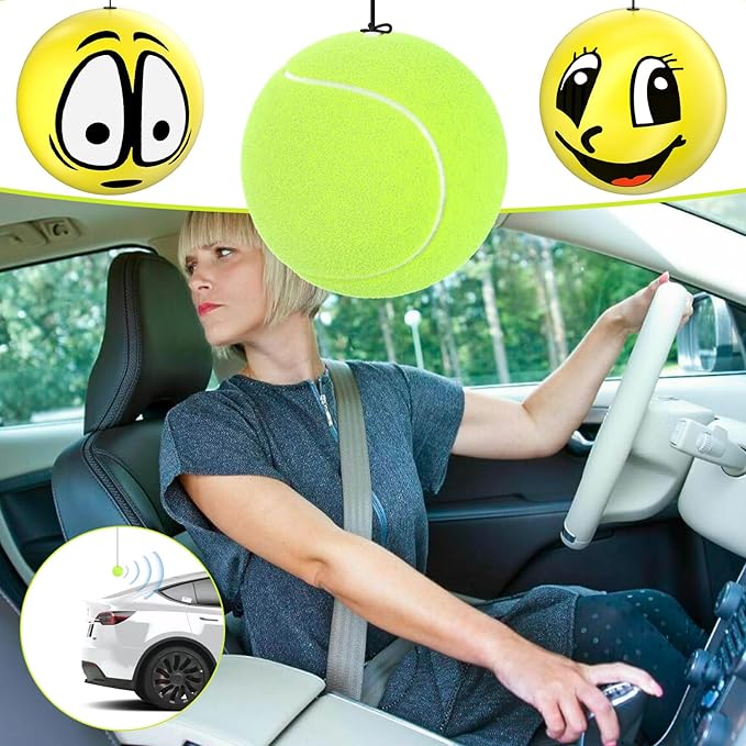 BFXM Garage Tennis Ball Parking Aid, Parking Guide System for Garage Accessories, Stop Indicator, Parking Assist Ball, Aid-Parking Kit, Garage Car Stopper, Pack of 2