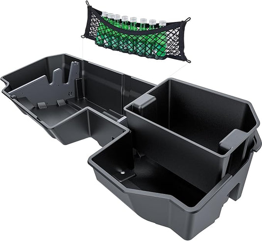 WHALEMOTOR Underseat Storage Compatible with 2020-2026 Chevy Silverado/GMC Sierra 1500(Inclu. 2019 New Gen)&2500 3500 HD Crew&Double Cab, Upgraded Rear Under Seat Organizer Cargo Box