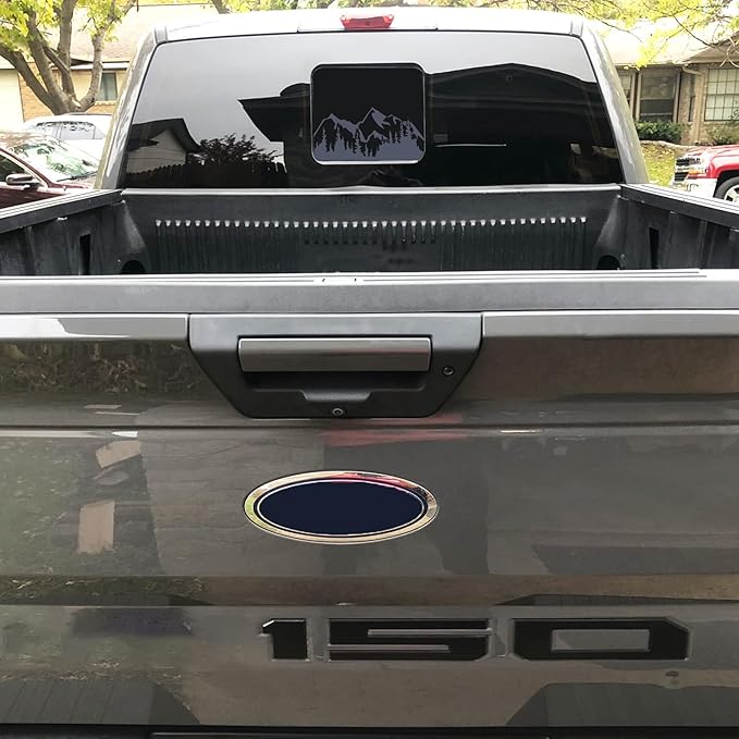 Xinghe for Ford F150 F250 F350 2015-2026, Rear Middle Window American Flag Decals, Matte Black USA Flag Decal for Truck Back Window, for Ford Raptor 2015-2026 Accessories