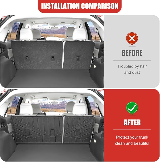 Seat Back Cover Fit for 2015-2024 Ford Edge 5 Seats Accessories, Cargo Mat Cargo Liner All Weather Seat Back Protector Replacement for 2024 Ford Edge(Seat Back Cover)