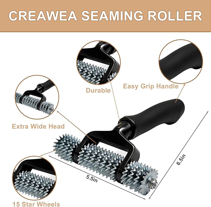 Carpet Patch Repair Kit with 5-Inch Star Wheel Seam Roller and 30ft Double-Sided Joining Tape, DIY Carpets Repair Kit for Carpet Maintenance Tasks