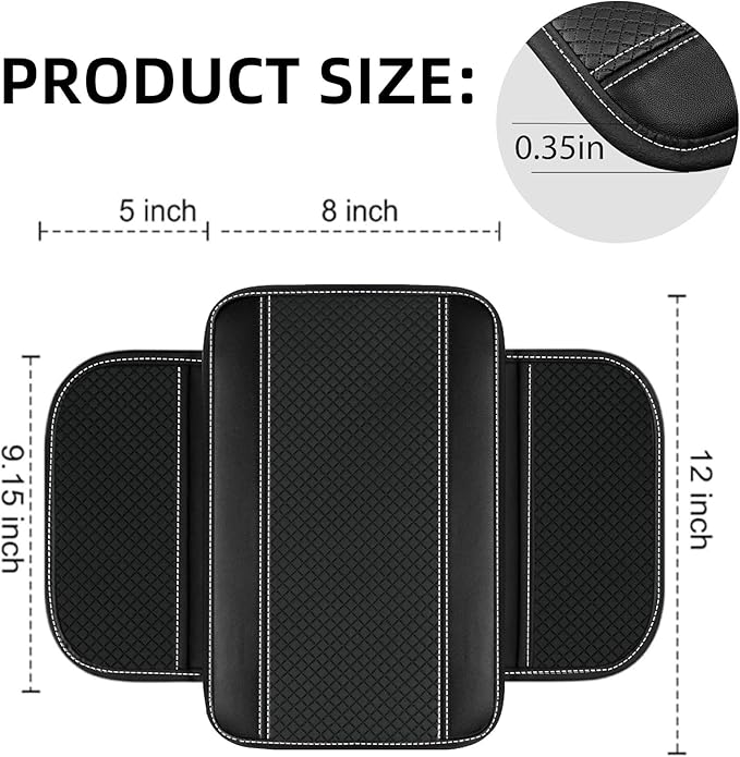 NBTEPEM 6 PCS Car Steering Wheel Cover Set, Microfiber Leather Steering Wheel Covers Universal 14.5-15 inch, Center Console Cover, Seat Belt Cushion, Cup Holder Coaster, Car Accessories Set White