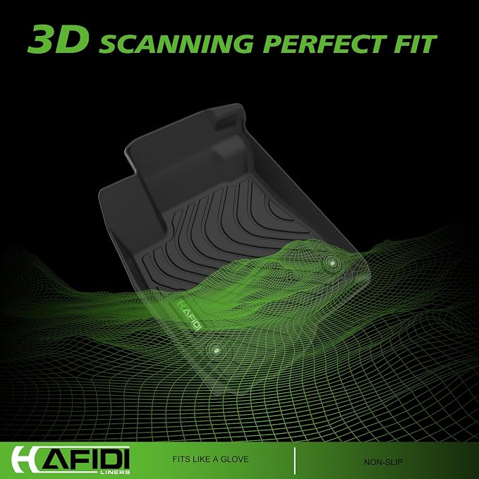 HAFIDI® Floor Mats Fit for 2023 2024 2025 2026 Honda CR-V & CRV Hybrid All Weather Protection TPE Anti-Slip Automotive Floor Liners, Fits 1st & 2nd Row Full Set Custom Accessories, Black