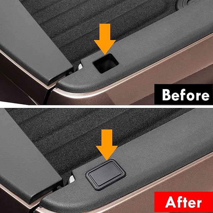 Moonlinks Ram 1500 Stake Pocket Covers, Rear Truck Bed Rail Stake Pocket Cover Compatible with Dodge Ram 2019-2024 2025 2026(Set of 2)