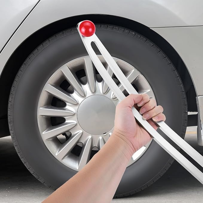 QWORK Car Dent Removal Tool Kit, Stainless Steel Auto Fender Repair Puller, Crowbar Tools Hook Rods, Lifter Big Curved Rod, with Curved Rods, Rubber Mallet, and Hooks