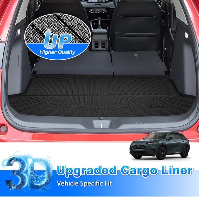 HR-V Cargo Liner - Fits for Honda HR-V 2023-2026, Sport | LX | EX-L FWD&AWD (Include w/o BSI Model), All Weather Cargo Trunk Mat for HRV Accessories Heavy Duty Black
