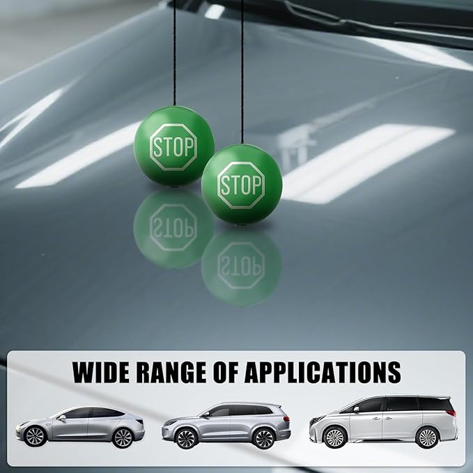 2PCS Garage Tennis Ball Parking Aid,Anti-Collision Hanging Garage Parking Aids for Cars with 13ft Rope,Universal Garages Parkings Stops Ball Garages Accessories for Car (Green/2PCS)