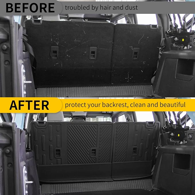 Cargo Mat Compatible with 2021-2024 2025 2026 Ford Bronco Back Seat Cover Protector Split Seat Cargo Liner Trunk Mat Kick Mat for Ford Bronco Accessories 4 Door (4 PCS Rear Backrest Mats)