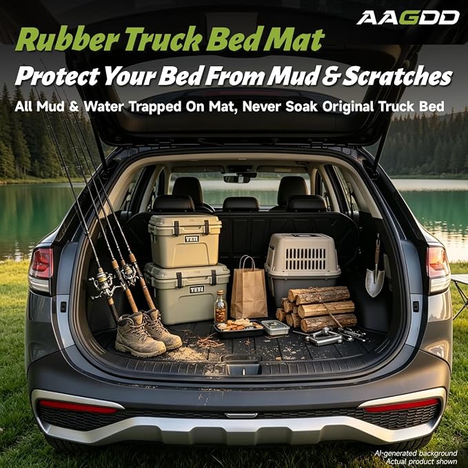 Cargo Trunk Mat with Backrest Mats for Kia Sportage 2023-2025 2026,All Weather Protection TPE Heavy Duty Cargo Liner Sportage Accessories,Black