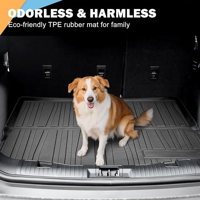 KUST Trunk Cargo Mat for 2020-2026 Ford Escape Accessories, All Weather Cargo Liner Rear Trunk Liner TPE Rubber Raised Edge