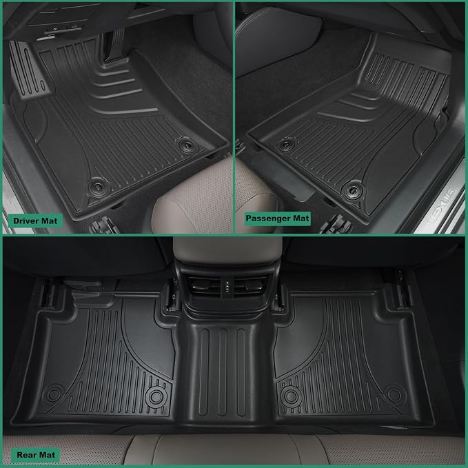 All Weather Floor Mats Fit for 2025-2026 Lexus UX 300h; 2019-2024 Lexus UX 250h; 2019-2022 UX 200 - Custom Fit TPE Floor Liners Accessories for UX 1st and 2nd Row Full Set Car Mats