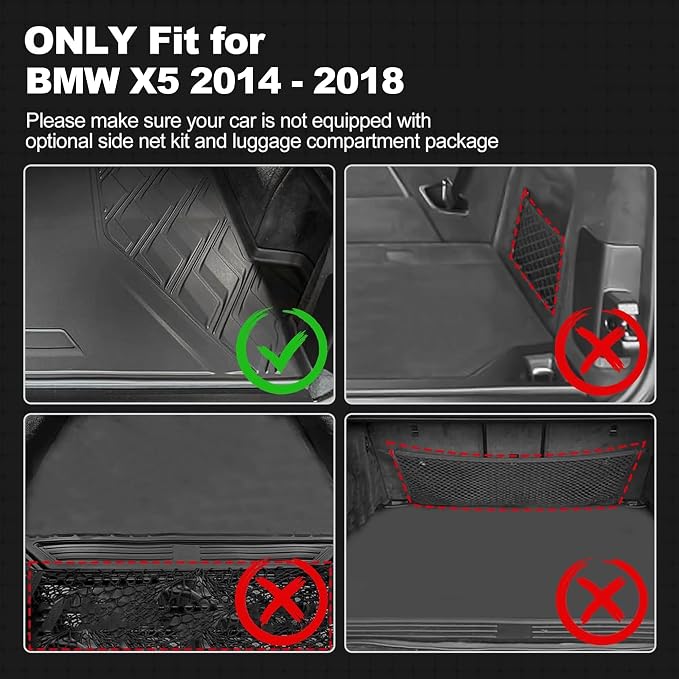 AOMSAZTO Cargo Liner Compatible with BMW X5 2014-2018 (F15) | AOMSAZTO All Weather Back Trunk Mat Rear Cargo Tray for BMW X5 2014-2018