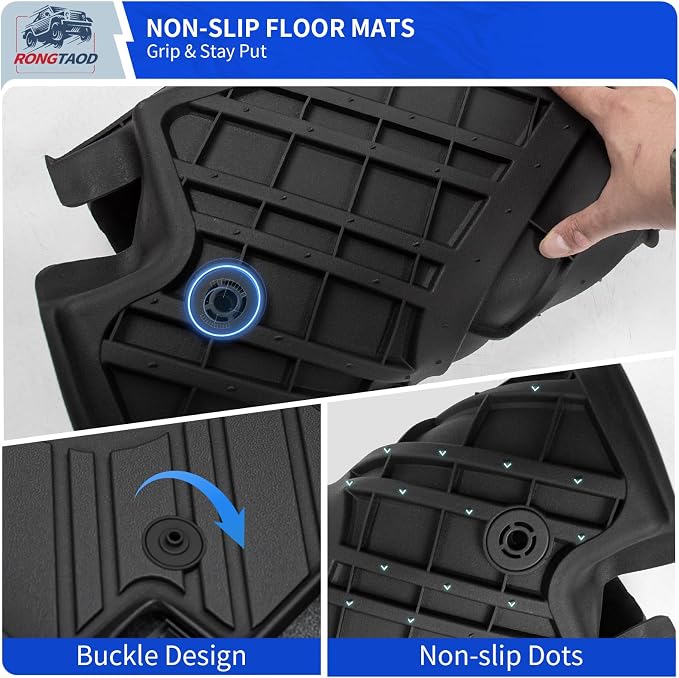 Rongtaod Floor Mats Compatible with 2014-2020 Nissan Rogue Trunk Liner Cargo Liner Cargo Mat All Weather Back Seat Cover Protector 2019 Nissan Rogue Accessories (Backrest Mats+Trunk Mat+Floor Mats)