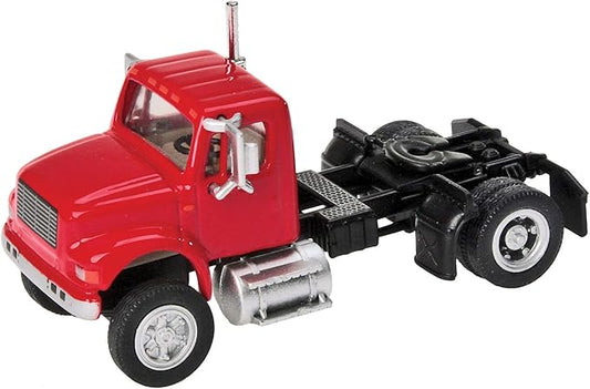 Walthers SceneMaster International(R) 4900 Single-Axle Semi Tractor Only-Red 949-11191 HO Scale Model Railroad - Vehicle Model