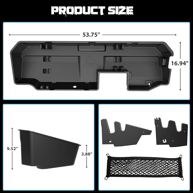 WHALEMOTOR Underseat Storage Compatible with 2020-2026 Chevy Silverado/GMC Sierra 1500(Inclu. 2019 New Gen)&2500 3500 HD Crew&Double Cab, Upgraded Rear Under Seat Organizer Cargo Box