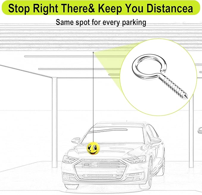 BFXM Garage Parking Aid Ball, Parking Guide System for Car Accessories, Stop Indicator, Parking Assist Ball, Aid-Parking Kit, Garage Car Stopper, Pack of 2