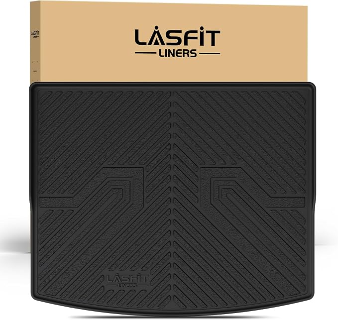 LASFIT Cargo Mat for Kia Seltos 2021-2026 (Only Fit with Cargo Floor in the Lower Position), All Weather TPE Custom Fit Car Trunk Mat Cargo Liners Accessories, Black