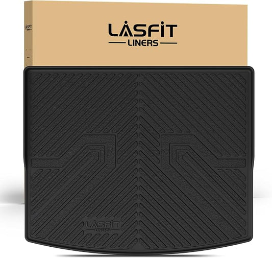 LASFIT Cargo Mat for Kia Seltos 2021-2026 (Only Fit with Cargo Floor in the Lower Position), All Weather TPE Custom Fit Car Trunk Mat Cargo Liners Accessories, Black