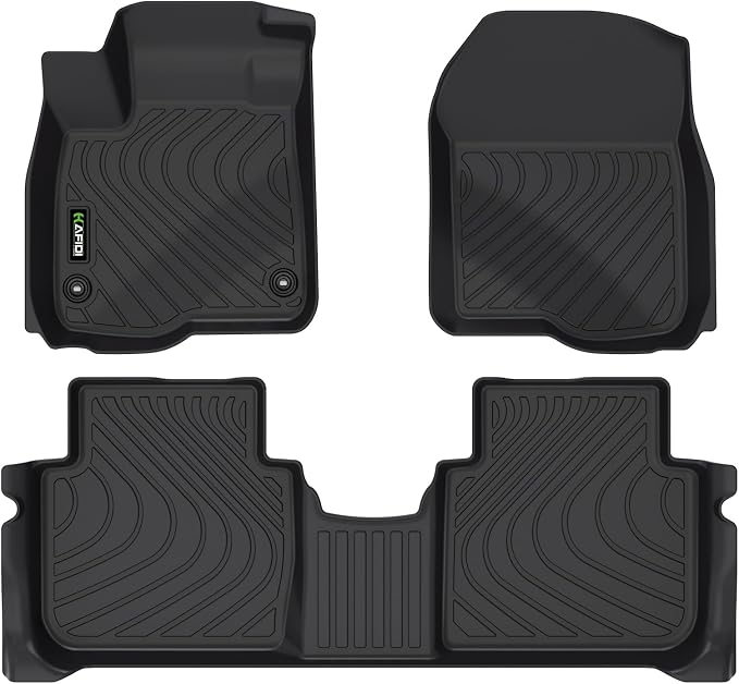 HAFIDI® Floor Mats Fit for 2023 2024 2025 2026 Honda CR-V & CRV Hybrid All Weather Protection TPE Anti-Slip Automotive Floor Liners, Fits 1st & 2nd Row Full Set Custom Accessories, Black