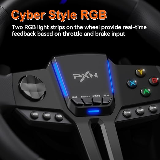 PXN PC Racing Wheel, V900 GEN2 Universal Usb Car Sim 270/900 Degree Race Steering Wheel with Pedals for PC, PS3, PS4, Xbox One, Xbox Series X/S, Switch