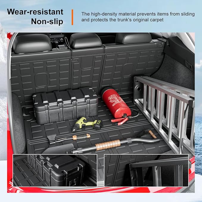 powoq Cargo Mat Compatible with 2023-2025 Mazda CX-5 Trunk Mat TPE Cargo Liner Backrest Trunk Liner Replacement for Mazda CX-5 2023 2024 2025 Accessories