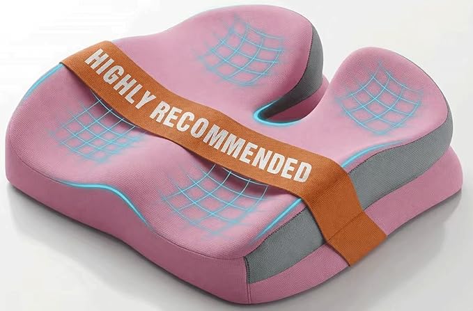 Seat Cushions for Office Chairs Wheelchair Cushion for Long Sitting Back Pain，Memory Foam Seat Car Computer Desk Chair Cushion，Coccyx Cushion for Tailbone Pain Relief Cushion Office Chair Butt Pillow