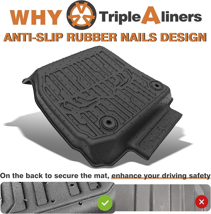 TripleAliners Floor Mats & Trunk Mat All Weather Liners Compatible with 2025 2026 BMW X3 Accessories TPE Cargo Custom Fit Anti-Slip Odorless Full Set Liners Protection(Floor Mats & Trunk Mat)
