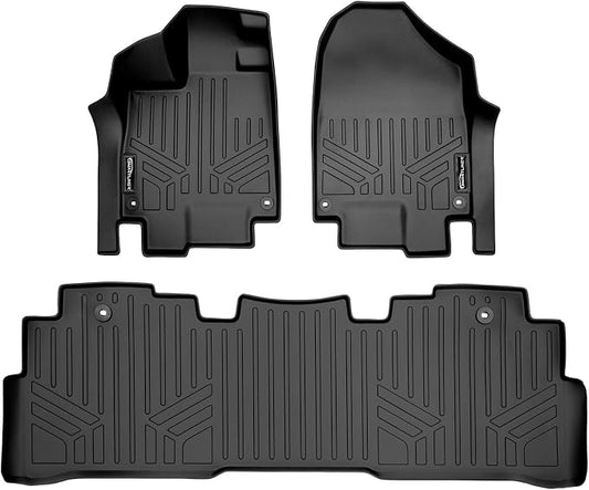 SMARTLINER Custom Fit Floor Mats 2 Row Liner Set for 2018-2025 Honda Odyssey