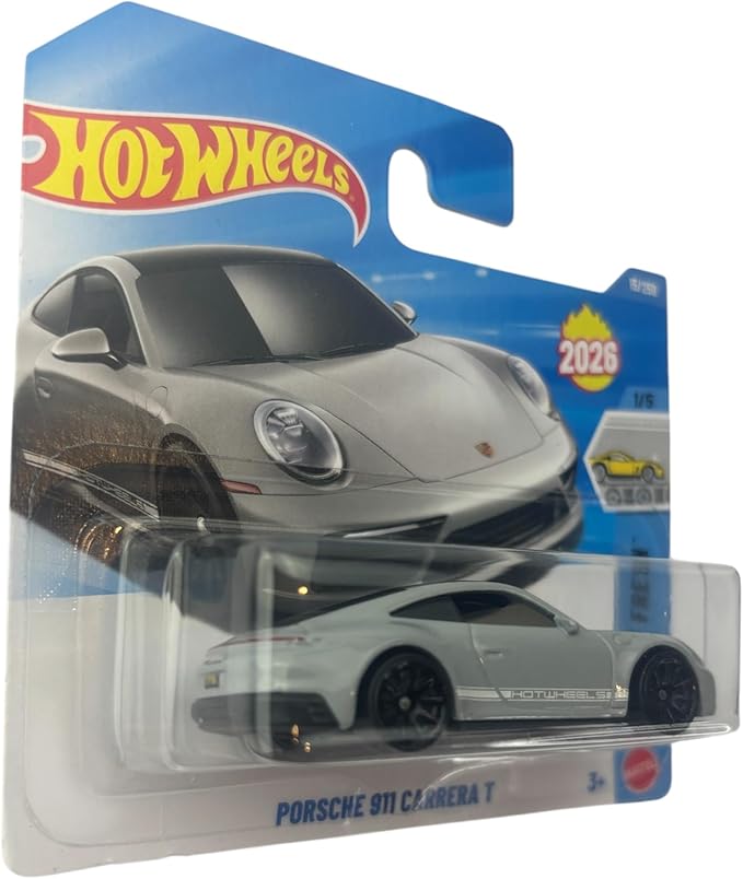 Hot Wheels Porsche 911 Carrera T [Gray] Factory Fresh 1/5, 15/250 New for 2026! 1:64 Scale Diecast Toy Vehicle