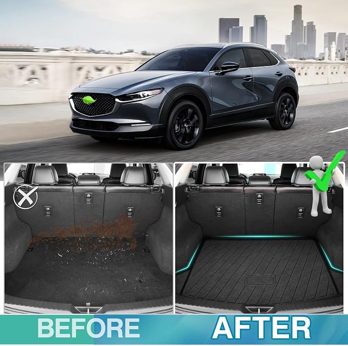 Mixsuper Cargo Liner for Mazda CX-5 2017-2025, All Weather Trunk Mat for CX5 Accessories Anti-Slip Trunk Liner Rear Cargo Mat Black