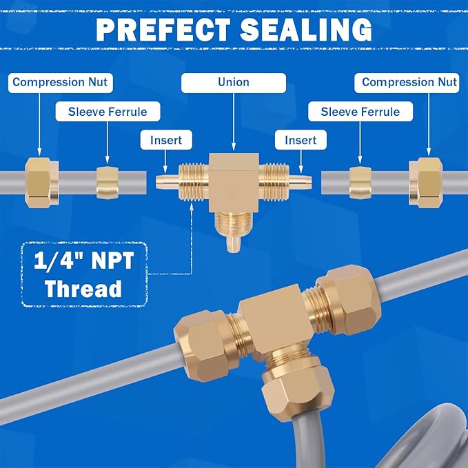 Heavy Duty Truck Air Seat Blow Gun Kit 1/4 Inch 11.5FT PA Nylon Coil Air Hose Brass Compression Fittings Connect Lever Air Duster Blow Gun Cleaning with 2 Nozzle Tips Gray