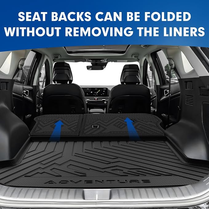 Mixsuper Cargo Liner for 2026 Kia Sportage Hybrid Only, 5-Seat All Weather Cargo Mat with Backrest Mats TPE Back Seat Cover Protector